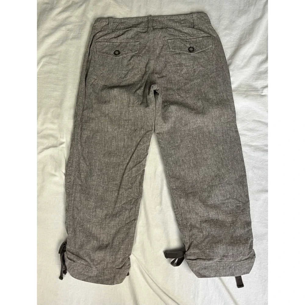 Banana Republic Brown Cargo Pants Size 2 Linen‎ & Cotton Blend